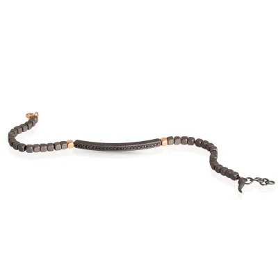Bracciale cubi e targhetta