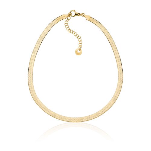 Collana in argento dorato "Herringbone" Collana in argento dorato "Herringbone"