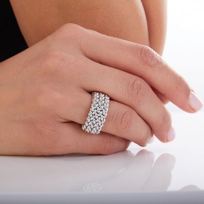 Anello in argento bianco Chicco