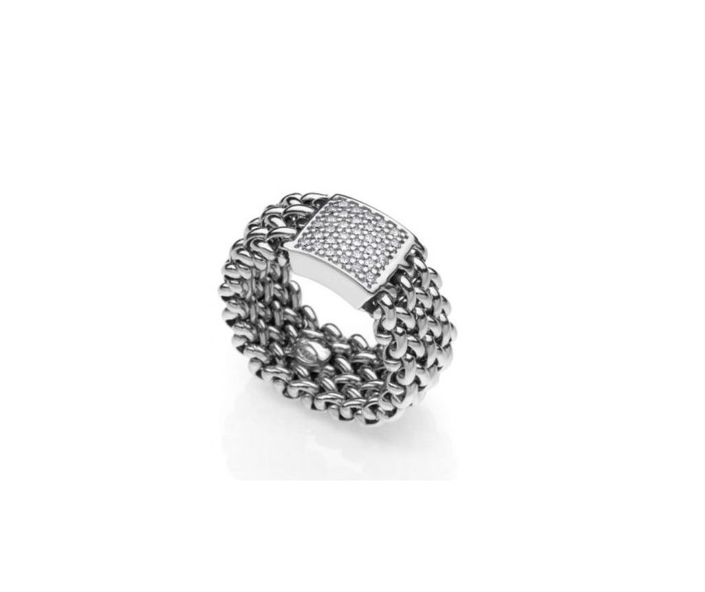 Anello in argento bianco Chicco con cubic zirconia Anello in argento bianco Chicco con cubic zirconia