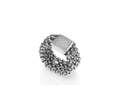 Anello in argento bianco Chicco con cubic zirconia Anello in argento bianco Chicco con cubic zirconia