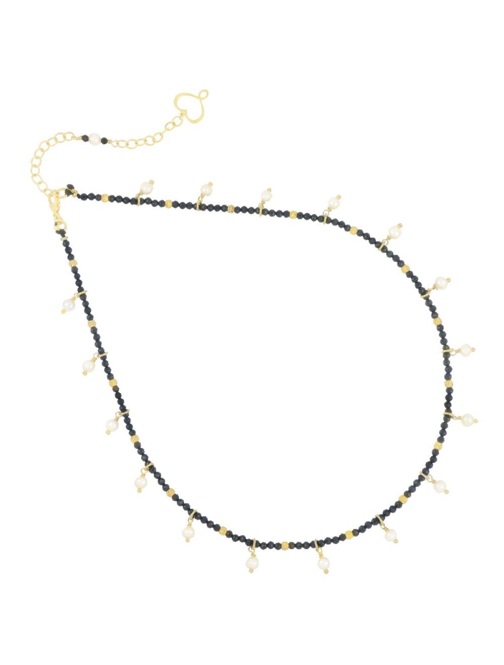 GIROCOLLO SPINELLI E PERLE PENDENTI GIROCOLLO SPINELLI E PERLE PENDENTI