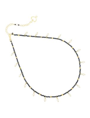 GIROCOLLO SPINELLI E PERLE PENDENTI GIROCOLLO SPINELLI E PERLE PENDENTI