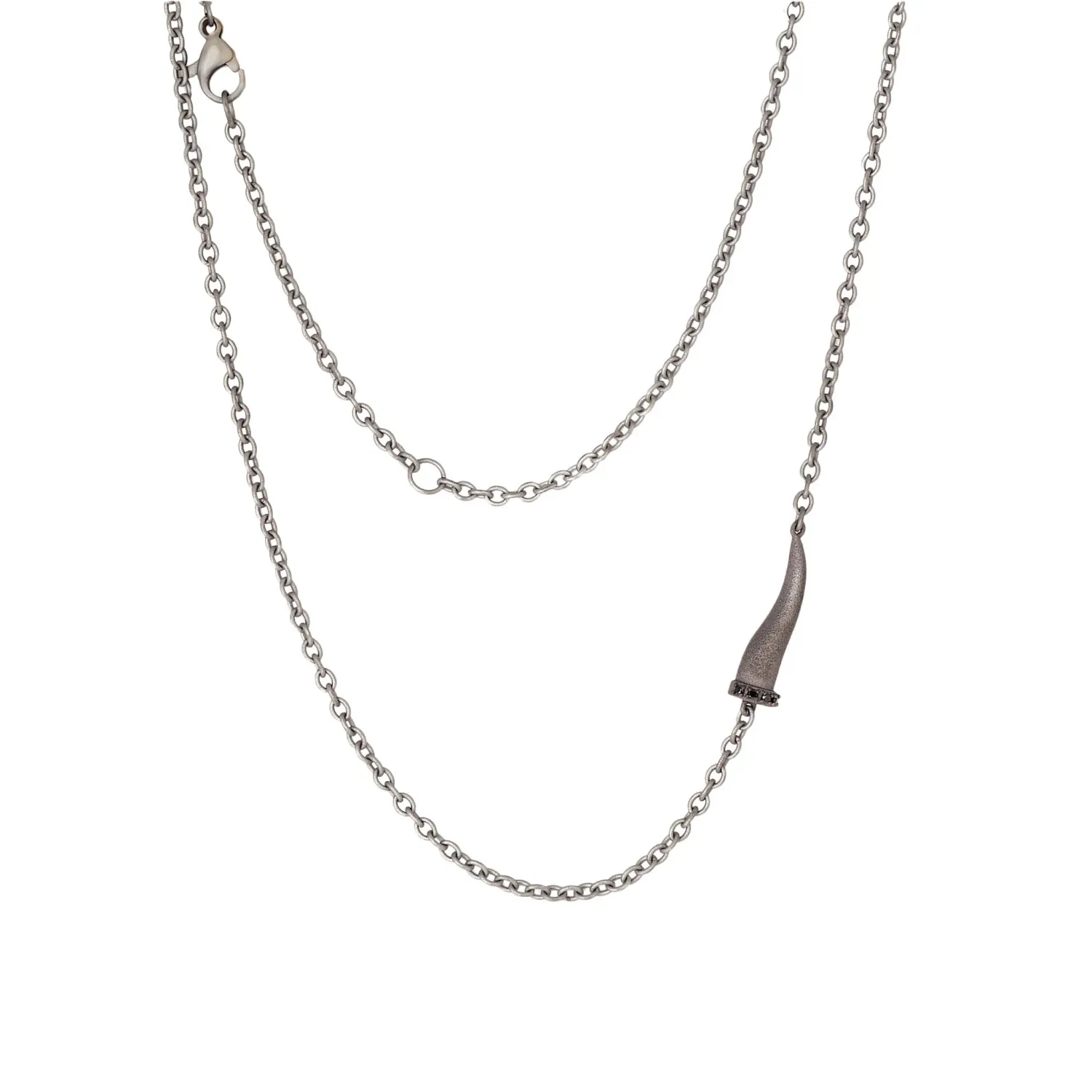 Collana "Lucky Horn" titanio