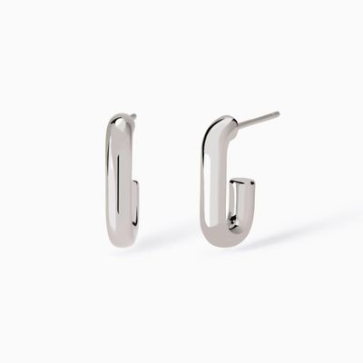 Orecchini rettangolari chunky in argento Open Day Orecchini rettangolari chunky in argento Open Day