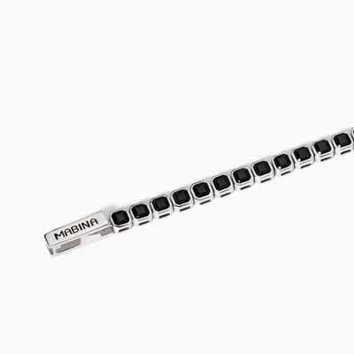 Bracciale tennis uomo con zirconi ottagonali Hero