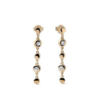 Orecchini lunghi in argento dorato Sparkle Orecchini lunghi in argento dorato Sparkle