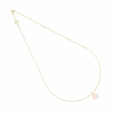 GIROCOLLO 18KT BATTITO CUORE ROSA
