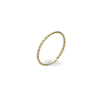 Anello Filodamore Intrecciato in Oro Giallo 9kt
