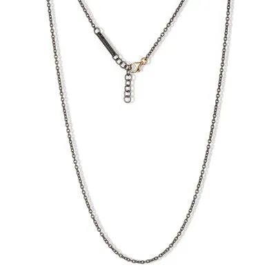 Collana ROLO' in titanio con chiusura in oro