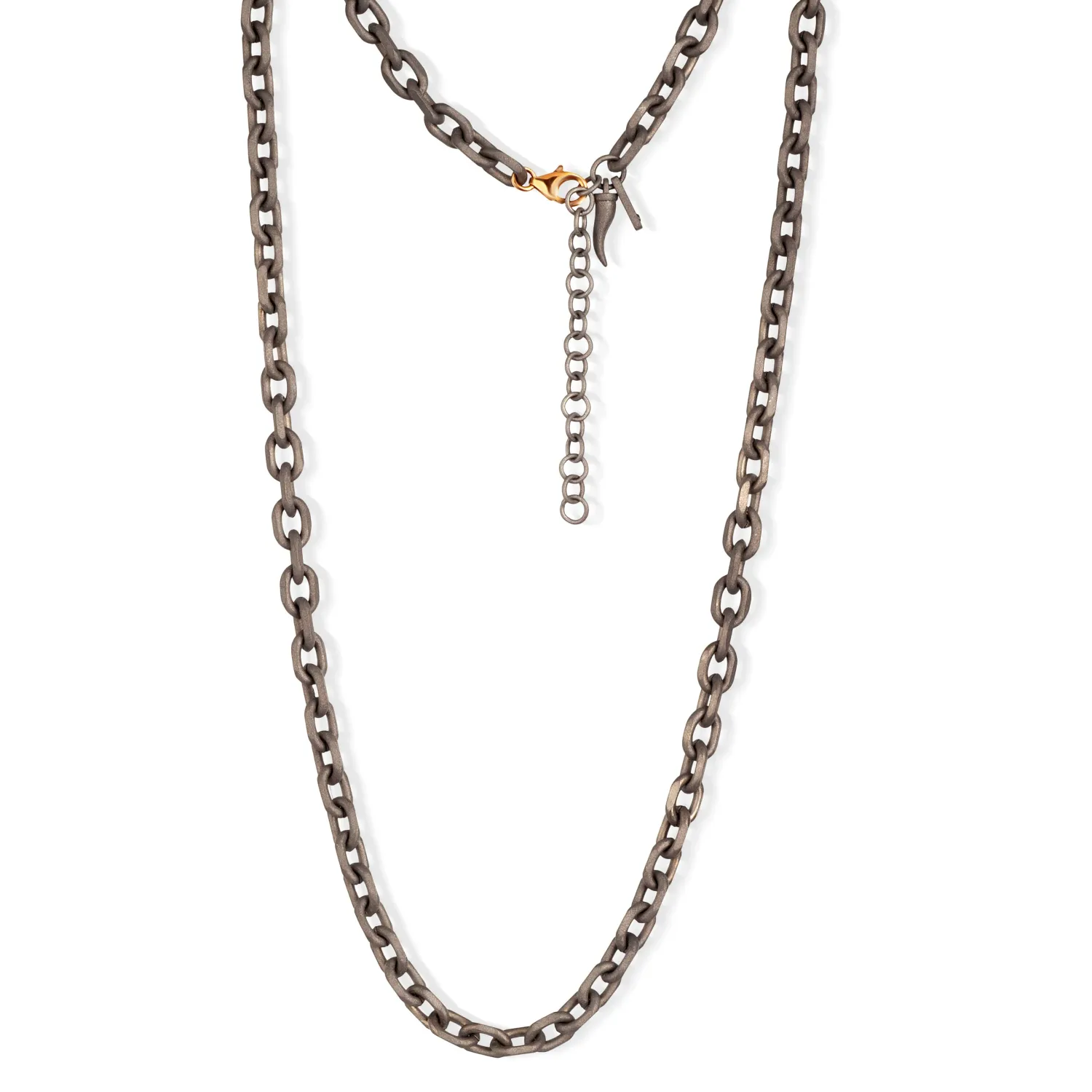 Collana CATENA in titanio con chiusura in oro