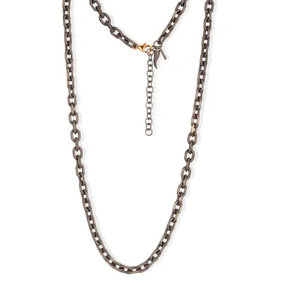 Collana CATENA in titanio con chiusura in oro