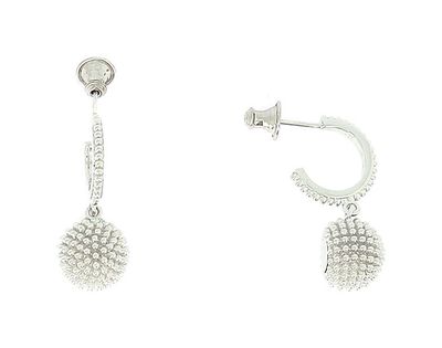 Orecchini "Pixel" in argento rodiato