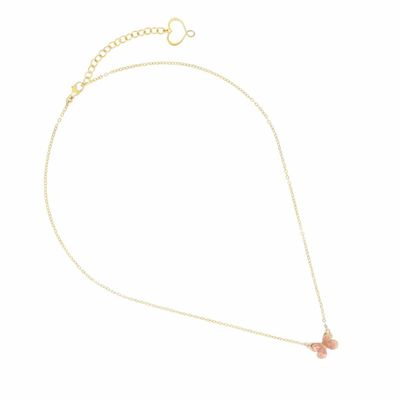 GIROCOLLO FARFALLA SMALTO ROSA