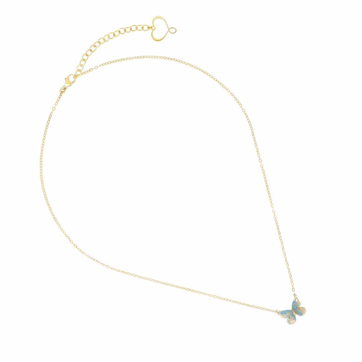 GIROCOLLO FARFALLA SMALTO CELESTE