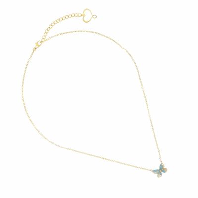 GIROCOLLO FARFALLA SMALTO CELESTE