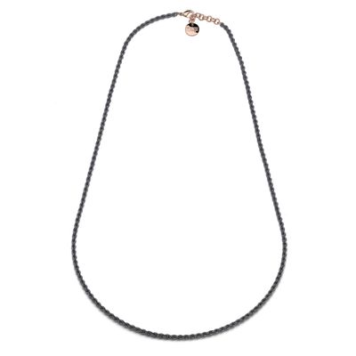 Collana lunga nera corda Collana lunga nera corda