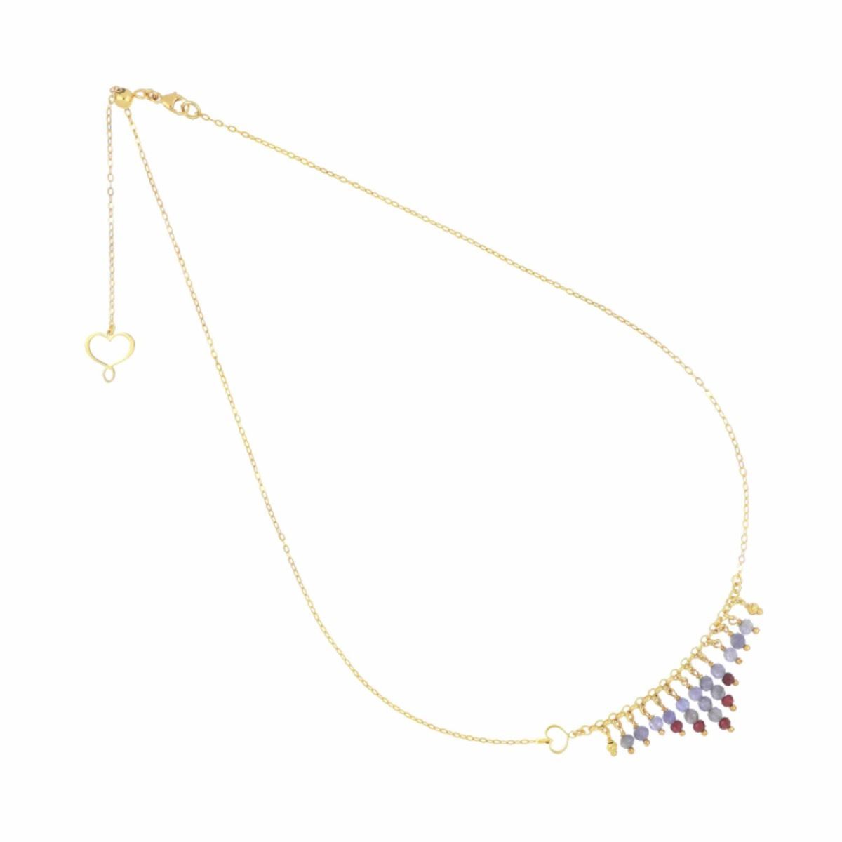 GIROCOLLO FRANGE TANZANITE E GRANATO GIROCOLLO FRANGE TANZANITE E GRANATO