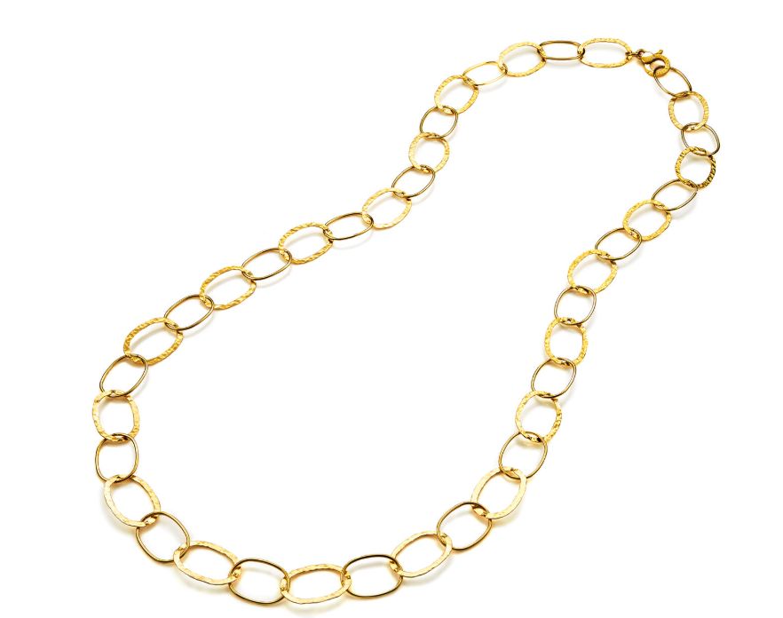 Collana Maglia Ovale alternata Dorata