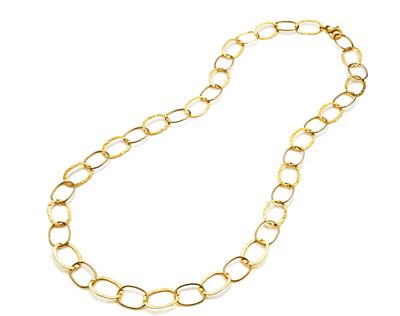 Collana Maglia Ovale alternata Dorata