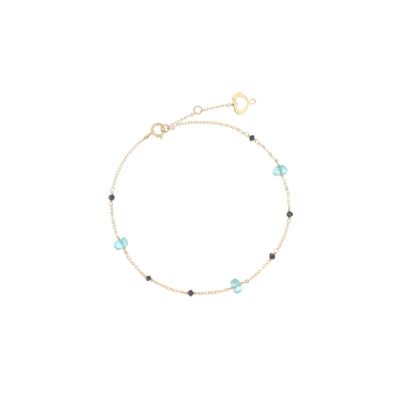 BRACCIALE 18KT APATITE E DIAMANTI NERI BRACCIALE 18KT APATITE E DIAMANTI NERI