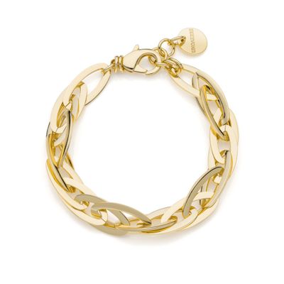 Bracciale catena a navette dorato