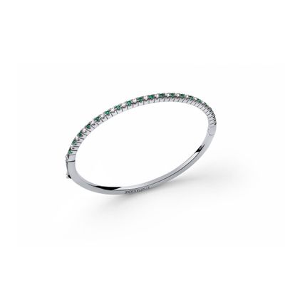 Bracciale tennis rigido bianco e verde Bracciale tennis rigido bianco e verde