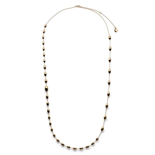 Collana lunga Boule in argento dorato