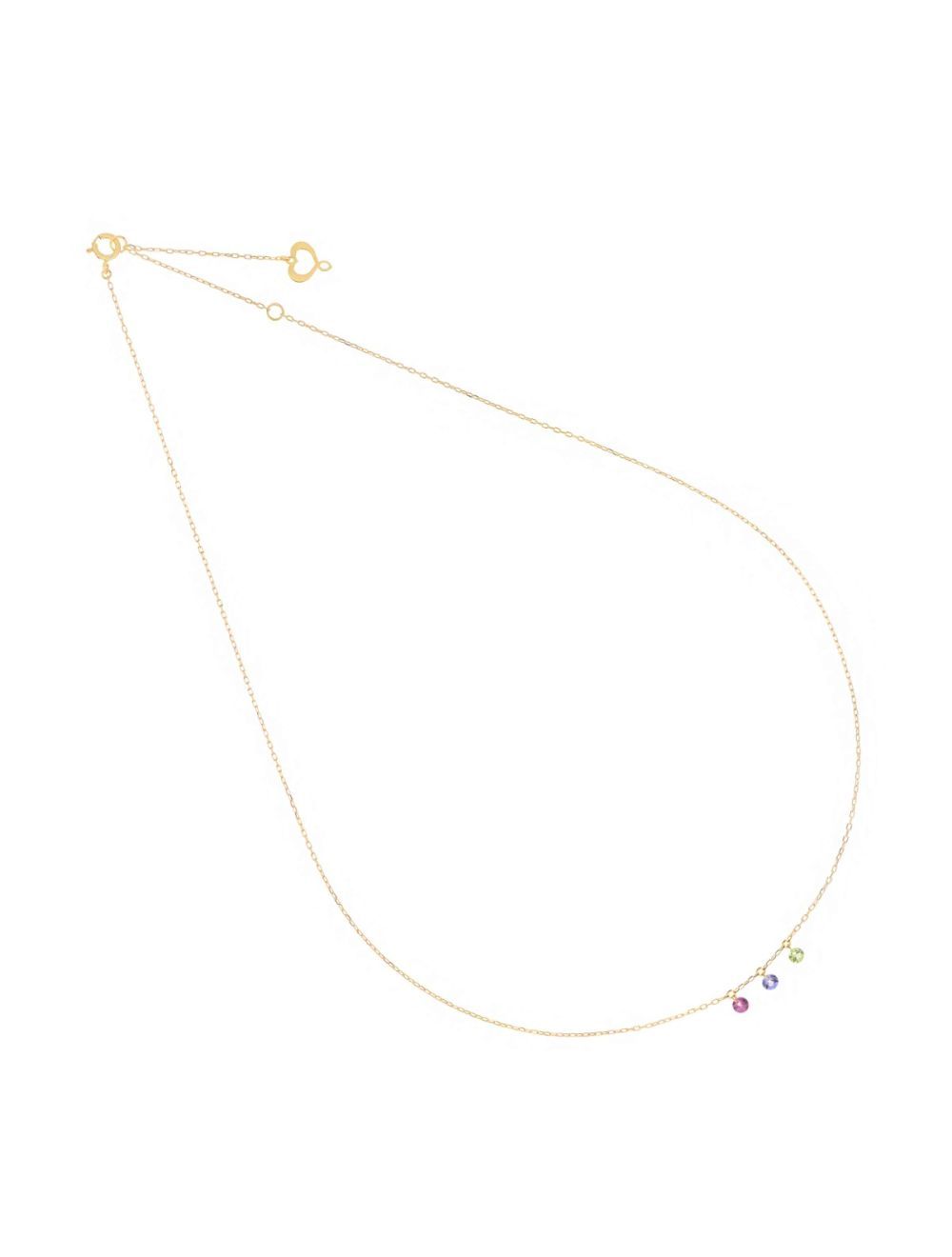 GIROCOLLO 18KT PIETRE NUDE ROSA VIOLA E VERDE