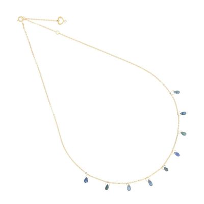GIROCOLLO 18KT DROPS ZAFFIRI BLU