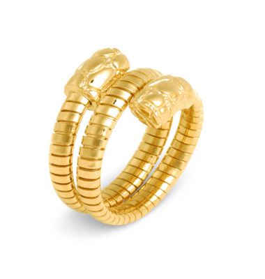 Anello tubogas croco doppio dorato Anello tubogas croco doppio dorato