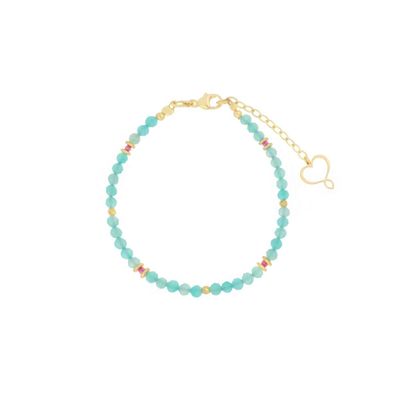 BRACCIALE PIETRE DI AMAZZONITE BRACCIALE PIETRE DI AMAZZONITE