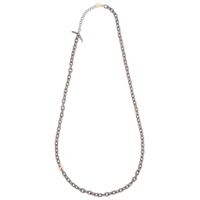 Collana CATENA in titanio e oro 9 kt