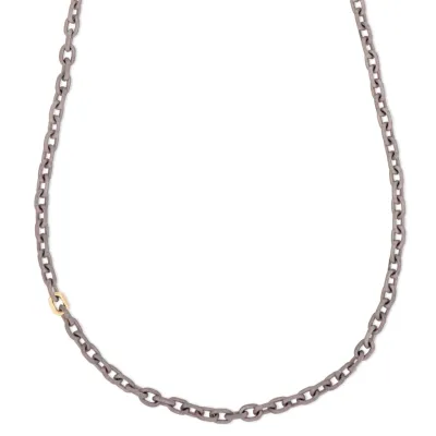 Collana CATENA in titanio e oro 9 kt