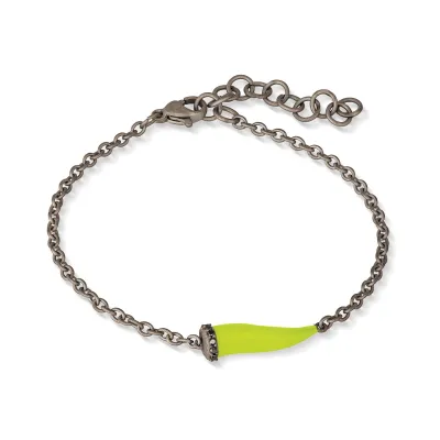 Bracciale "Lucky horn" giallo FLUO
