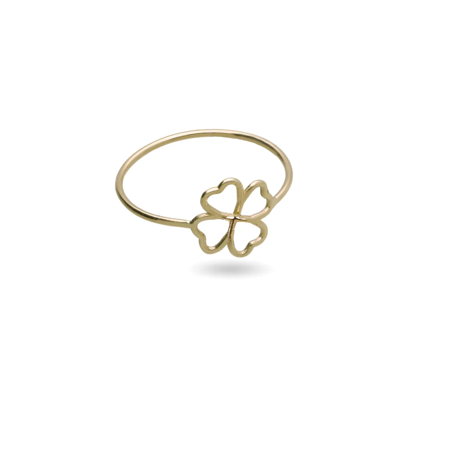 Anello Filodamore Essenziale Quadrifoglio in Oro 9kt
