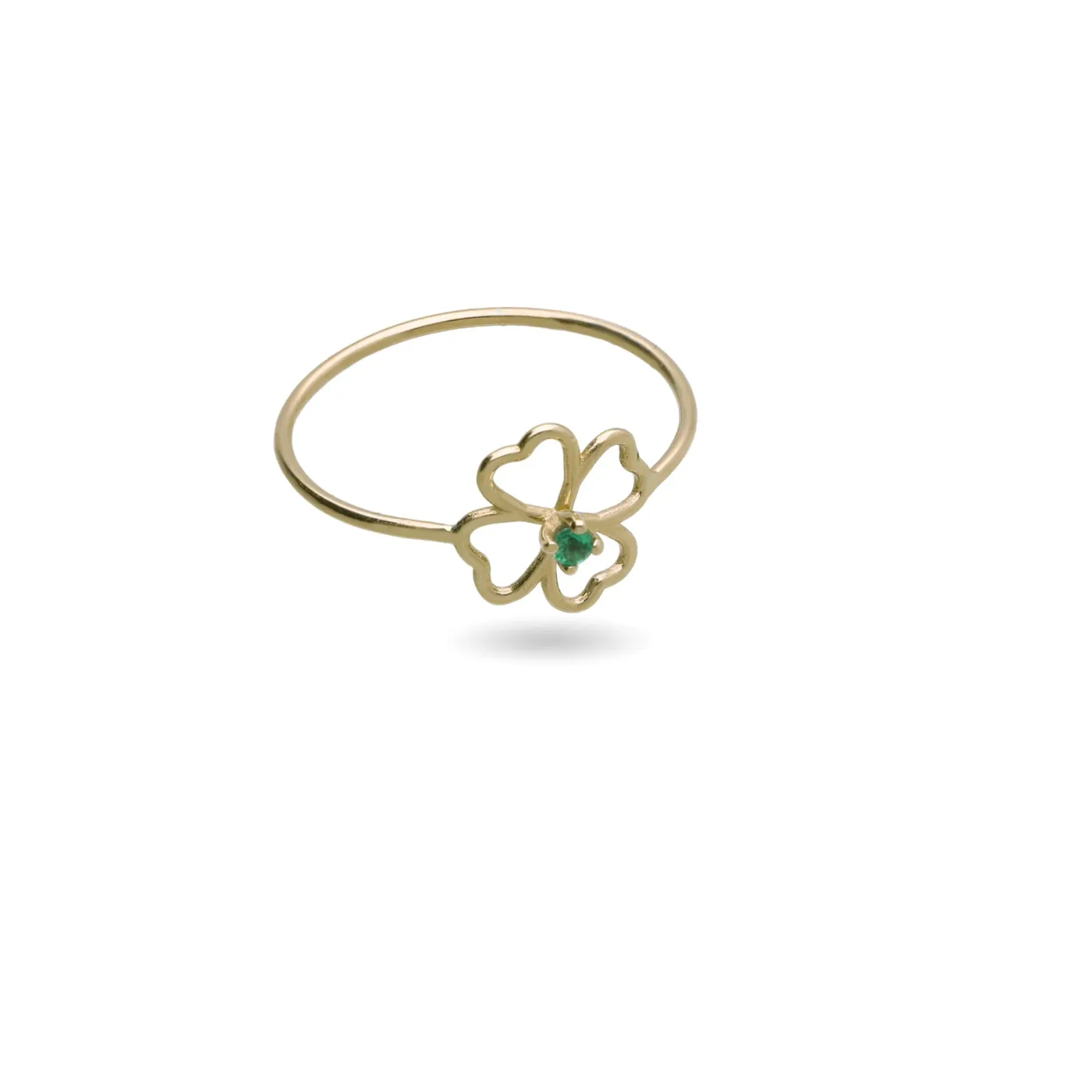 Anello Filodamore Essenziale Quadrifoglio in Oro 9kt con gemme
