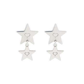 COPPIA DI ORECCHINI LOBO ARCHIVIO DUE STELLE argento