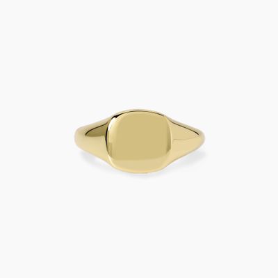 Anello chevalier regolabile in argento placcato oro Nobile Anello chevalier regolabile in argento placcato oro Nobile