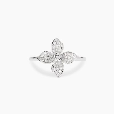 Anello in argento con fiore in zirconi FIORE MIO Anello in argento con fiore in zirconi FIORE MIO