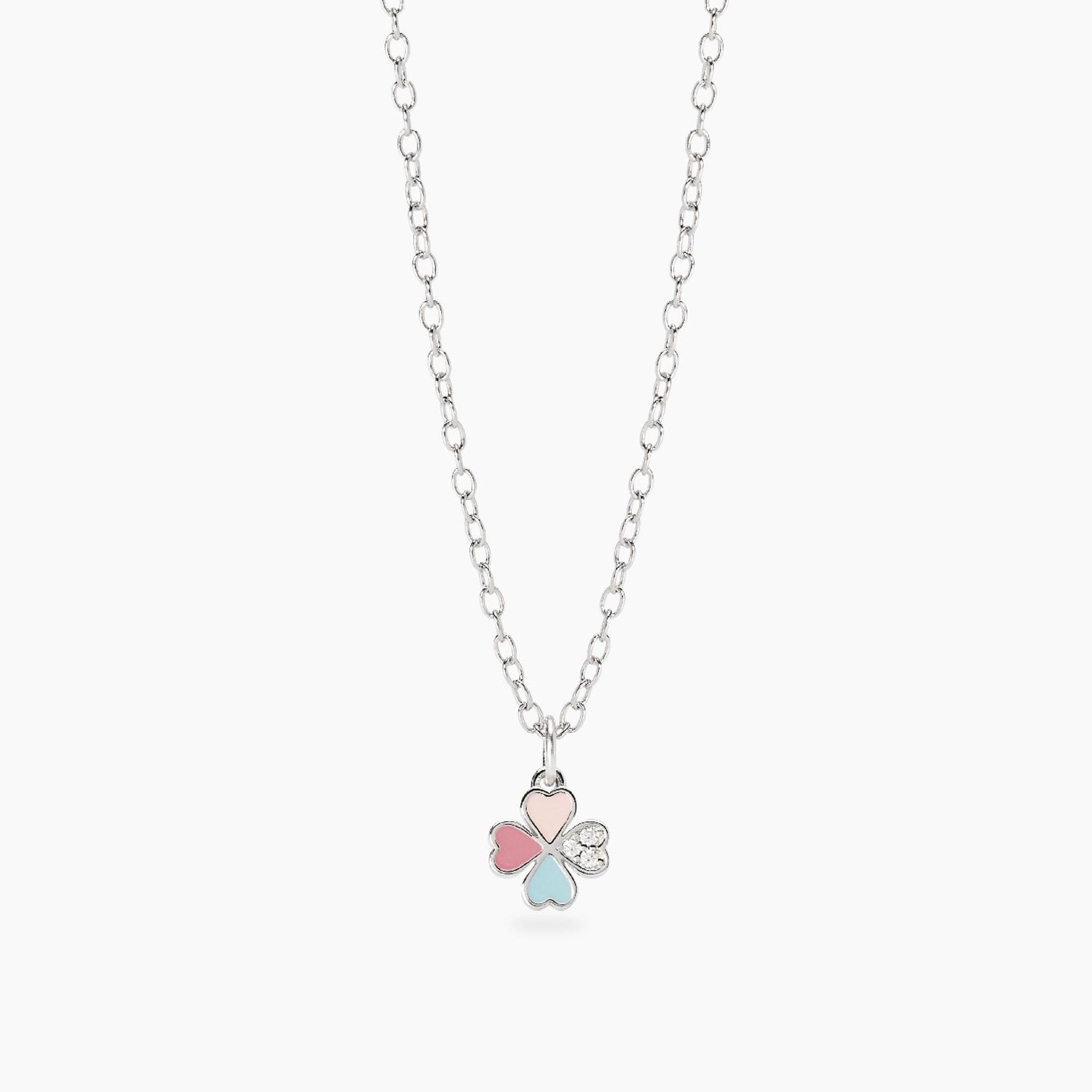 Bracciale bambina con quadrifoglio smaltato CERCAMI Bracciale bambina con quadrifoglio smaltato CERCAMI