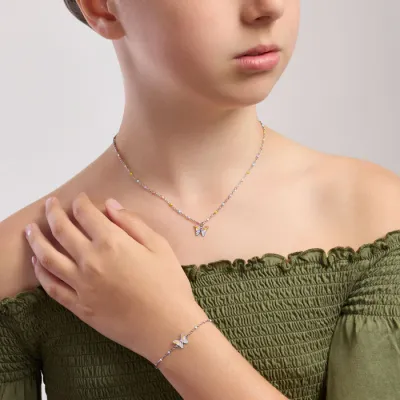 Bracciale con farfallina smaltata BUTTERFLY