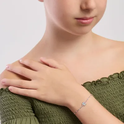 Bracciale con zampina smaltata QUA LA ZAMPA
