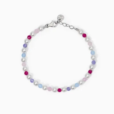 Bracciale da bambina con giada e perle LOLLIPOP Bracciale da bambina con giada e perle LOLLIPOP