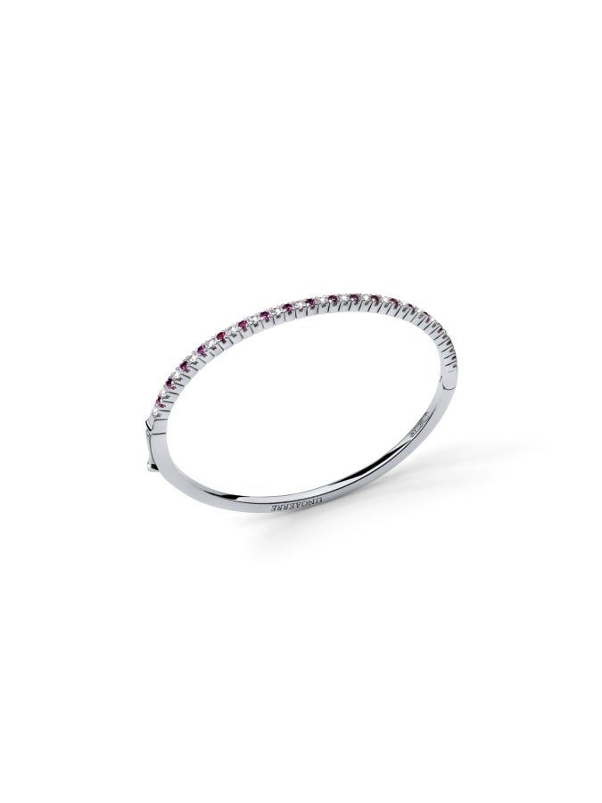 Bracciale tennis rigido bianco e rosso Bracciale tennis rigido bianco e rosso