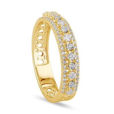 Anello Etoile oro giallo e diamanti Anello Etoile oro giallo e diamanti