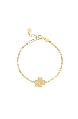 Bracciale Scintille in oro giallo e Quadrifoglio Bracciale Scintille in oro giallo e Quadrifoglio