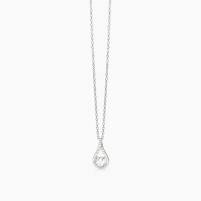 Girocollo da donna in argento con pendente a goccia e zirconi, BEATRICE Girocollo da donna in argento con pendente a goccia e zirconi, BEATRICE
