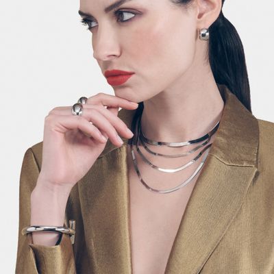 Collana in argento "Herringbone"