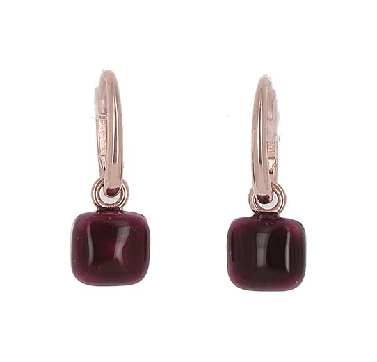 Orecchini Brio in argento rosato smaltati Orecchini Brio in argento rosato smaltati